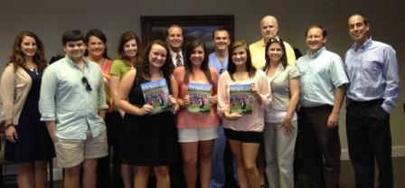 Photo: The Desoto County Alumni Chapter recently presented Mollie Evans, Madison Ennis, and Meaghan Vogelsang with the Desoto County Alumni Scholarship.